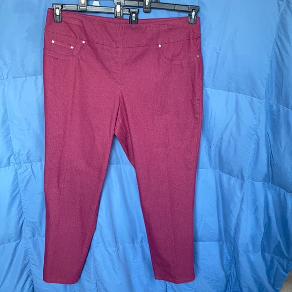 Hearts of Palm pant berry pull on pant size 22W - Picture 4 of 17